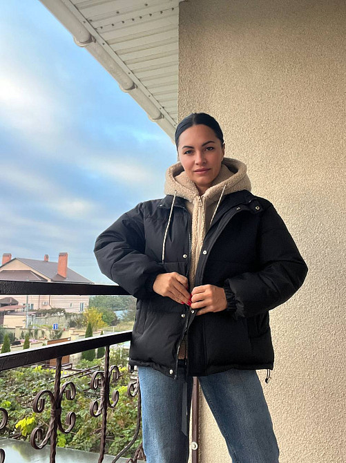 Куртка жіноча Lady Yep 8096 оверсайз з капюшоном і хутром тедді чорна, чорний, 42 Київ - фото 17