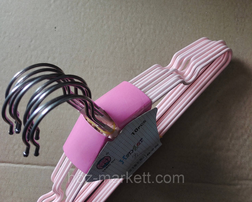 Дитячі вішалки плеча, тремтєвий металевий у силіконі середній із хромованим гачком 32 см 10 шт. уп Харків - фото 7