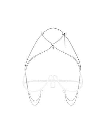 Украшение на тело Obsessive Lustique White harness bra S/M/L Sex Aura Киев