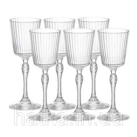 Набір келихів для лікеру горілки 6 шт Італія Bormioli Rocco America'20s 80 мл h — 150 см для дому та ресторанів Київ - фото 1