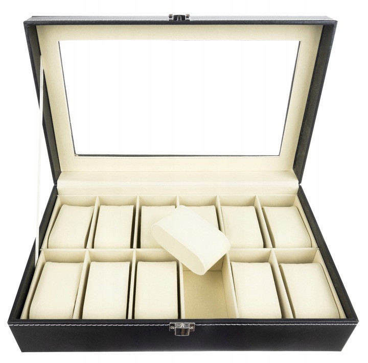 Шкатулка - органайзер для зберігання годинників 12 відділень Soulima (12534) Нововолинськ - фото 3