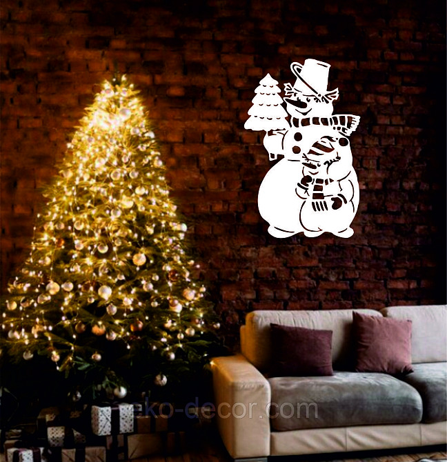 Декоративне настінне Панно «Сніговик», Декор на стену Київ - фото 1