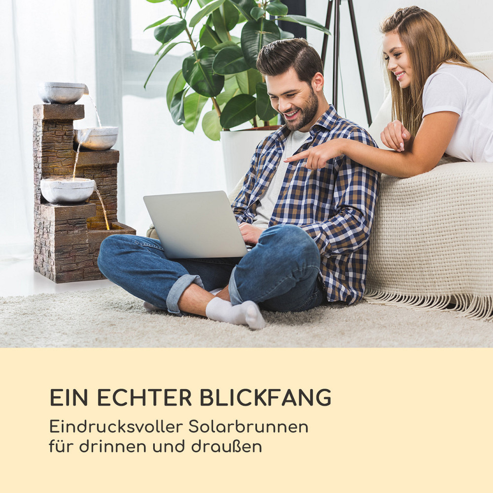 Светодиодный фонтан Fez на солнечной батарее 34 x 76 x 36 см (ШхВхГ) полирезина (Германия, читать описание) Ровно - изображение 3