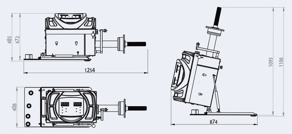 Мобільний балансувальний стенд (від 1" до 28") 48 В BRIGHT CB62 48V Одеса - фото 2
