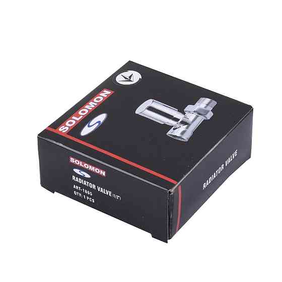 Кран вентильний прямий з американкою SOLOMON 1/2″ CHROM 1865 (000002167) Київ