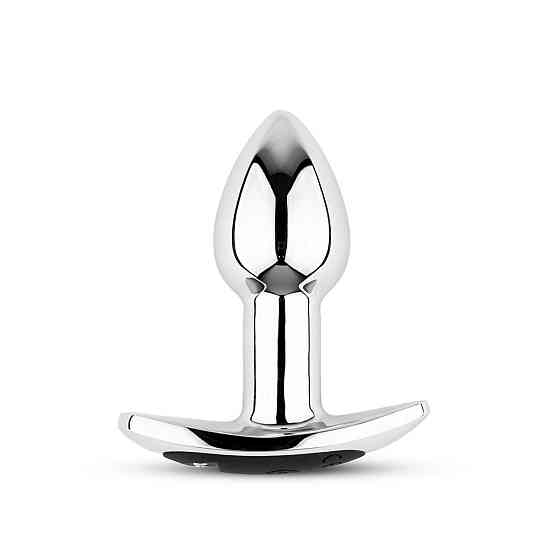 Металевий вібро-плаг Metal Butt Plug S Vibrator USB з дистанційним керуванням Sex Aura Київ