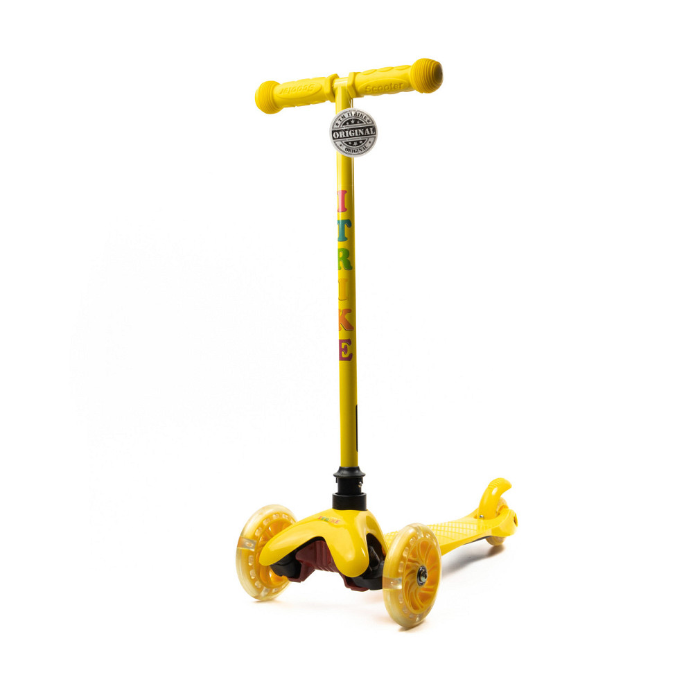 Самокат детский трехколесный iTrike Mini BB 3-013-5-Y со светящимися колесами, Желтый Каменец-Подольский - изображение 3