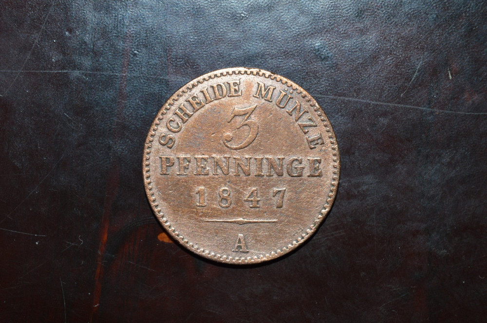 120 частина таллера/ 3 пфенинга 1847р Німеччина Полтава - фото 1