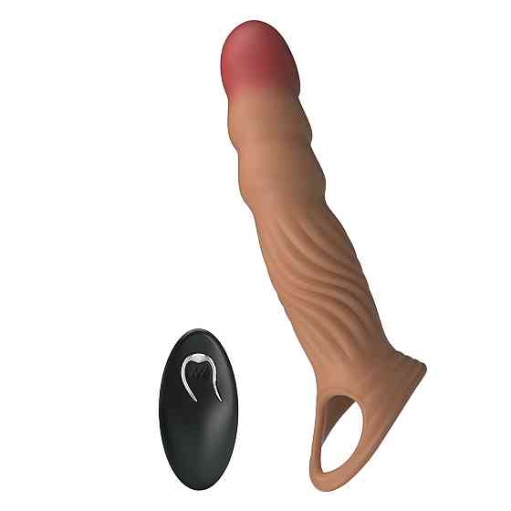 Насадка на член — Pretty Love Vibrating Penis Sleeve Extender Sex Aura Київ