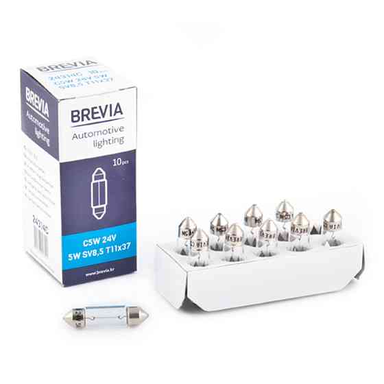 Лампа розжарювання Brevia C5W 24V 5W SV8.5 T11x37 CP, 10шт Київ