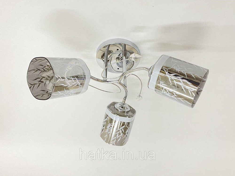 Люстра потолочная на 3 плафона 6248E/3 Хром Киев - изображение 1