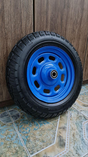 Колесо для тачки 3.5х10 Синий Колесо пневматическое с шариковым подшипником с обоих сторон Колеса к тачке Белая Церковь - изображение 6