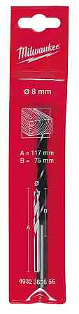 Свердло по дереву триточкове MILWAUKEE, діаметр 8х117мм Одеса