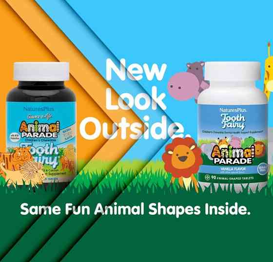 Пробіотики для дітей Nature's Plus Animal Parade Tooth Fairy Probiotic 90 таб Ваніль Київ