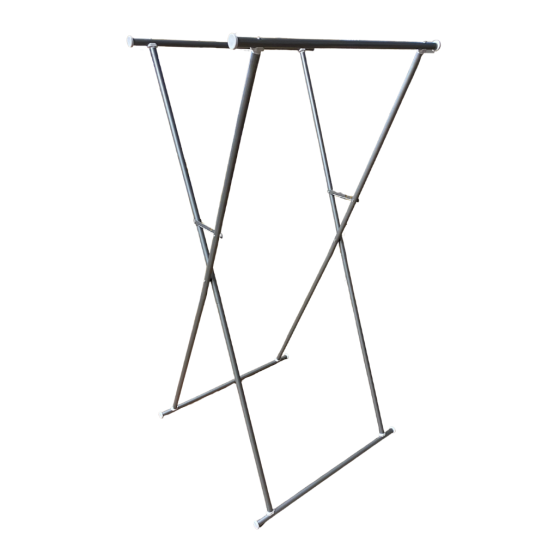 Вешалка для одежды напольная с двумя перекладинами для тремпелей металлическая серая высота 143 см Каменец-Подольский