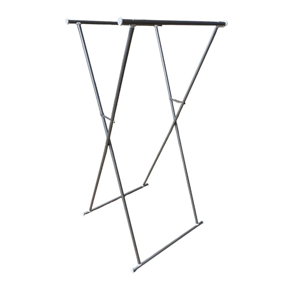 Вешалка для одежды напольная с двумя перекладинами для тремпелей металлическая серая высота 143 см Каменец-Подольский - изображение 2