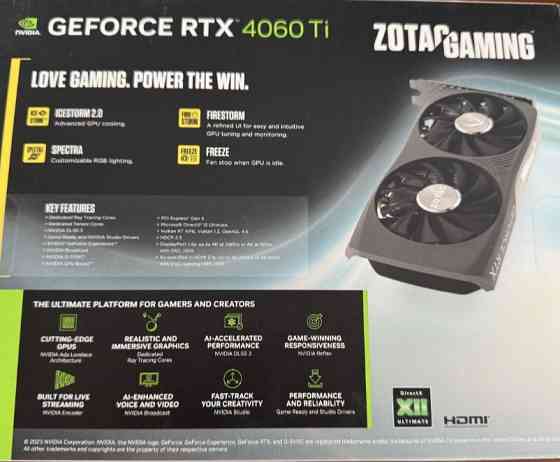 Відеокарта Zotac Rtx 4060ti 16 gb Київ