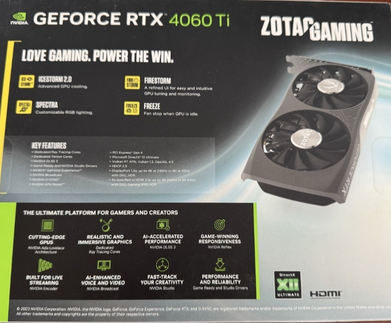 Видеокарта Zotac Rtx 4060ti 16 gb Киев - изображение 3