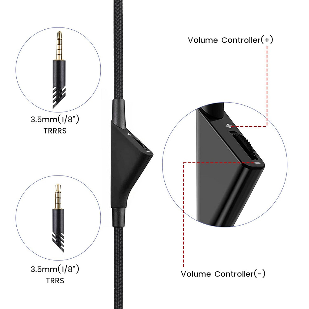 Аудіо кабель до ігрової гарнітури з регулятором гучності Astro A10 та A40 TR Луцк - изображение 2