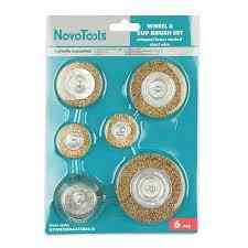 Набір щіток торцеві і кільцеві 6шт NovoTools NovoAbrasive Житомир