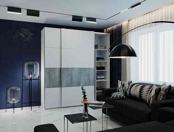 Шкаф-купе двухдверный Doros G-Caiser 220х60х240 см Белый/Бетон (DRS-011006) Львов