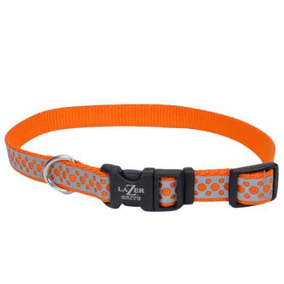 Coastal Lazer Brite Reflective Collar КОСТАЛ ЛАЗЕР БРАЙТ светоотражающий ошейник для собак, 1.6х30-46см Киев
