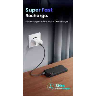 Батарея универсальная Ugreen 10000mAh 20W PD, QC/3.0, USB-A, USB-C Black (PB311) (25742) Винница