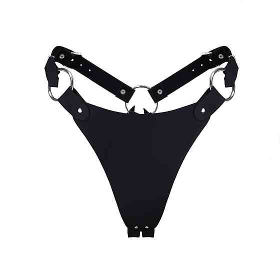 Трусики из натуральной кожи Feral Feelings - String Bikini Black Sex Aura Киев