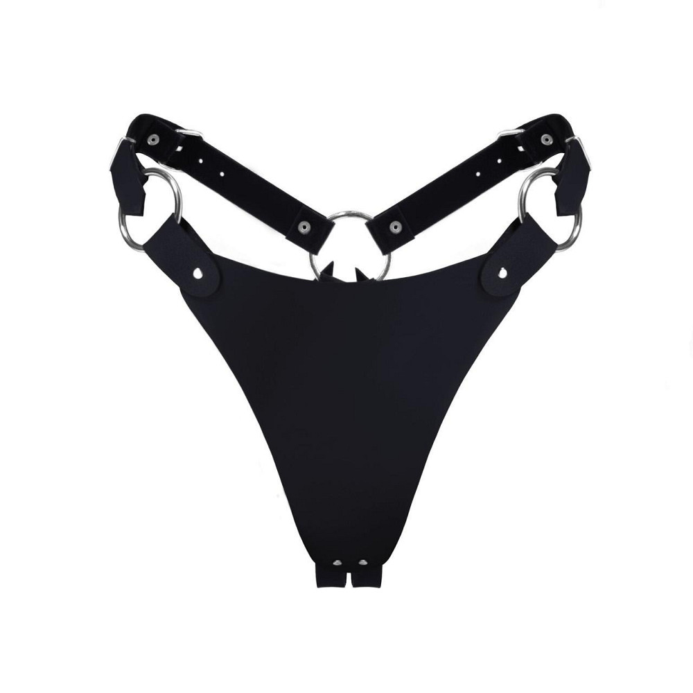 Трусики из натуральной кожи Feral Feelings - String Bikini Black Sex Aura Киев - изображение 1