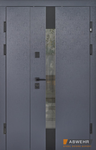 Входная дверь с терморазрывом Abwehr Termix Tower 527 Металл Lampre Антрацит+Vinorit Сосна Прованс 1200*2050 мм Киев - изображение 1