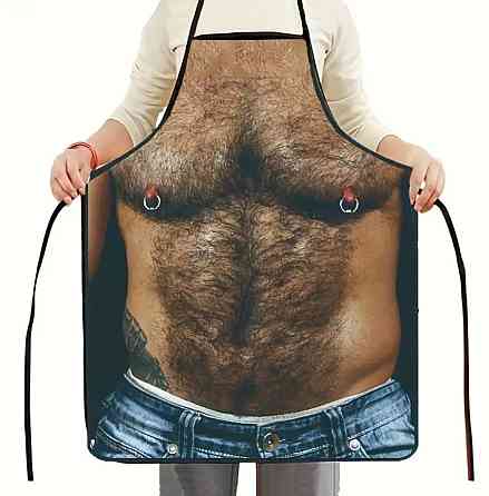 Фартух з приколом з торсом 80 на 60 см різнобарвний Київ