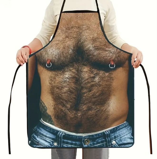 Фартух з приколом з торсом 80 на 60 см різнобарвний Київ - фото 2