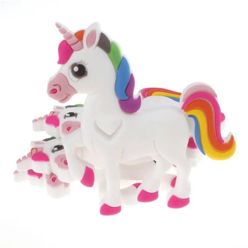 Силиконовый прорезыватель для зубов. Единорог. цвет белый, фиолетовый, мятный Киев - изображение 3