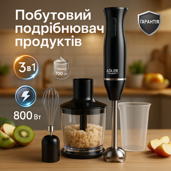 Блендер с несколькими режимами работы ADLER AD 4620 800Вт, Блендер для пюре и коктейлей CD-97 Львов