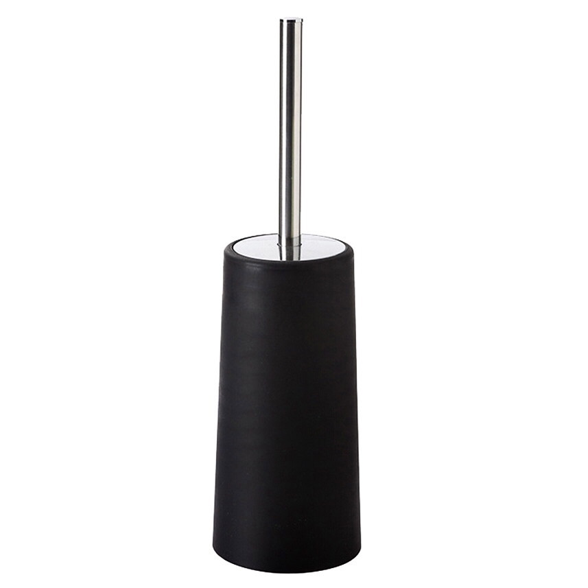 Ершик для унитаза напольный LR911-2  черный закрытый (пластик + металл хромированный) Черновцы - изображение 1