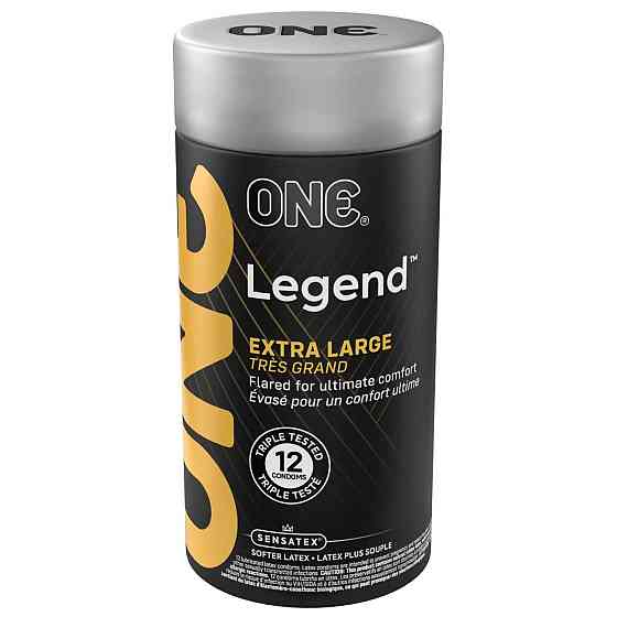 Презервативы ONE Legend XL, 12 шт, увеличенный размер, расширение на конце, подарочная упаковка-тубус Sex Aura Киев