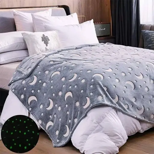 Серый Детский плед-покрывало светящийся в темноте Magic Blanket 150*200 Коломыя - изображение 8