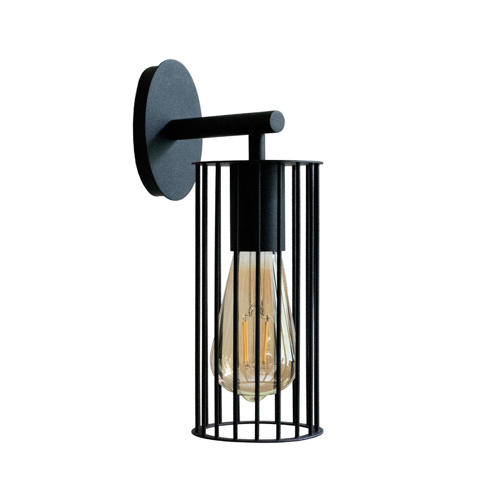 Бра під одну лампу Е27 MSK Electric Malta настінний світильник у стилі лофт NL 1020 BK чорний Одеса - фото 5