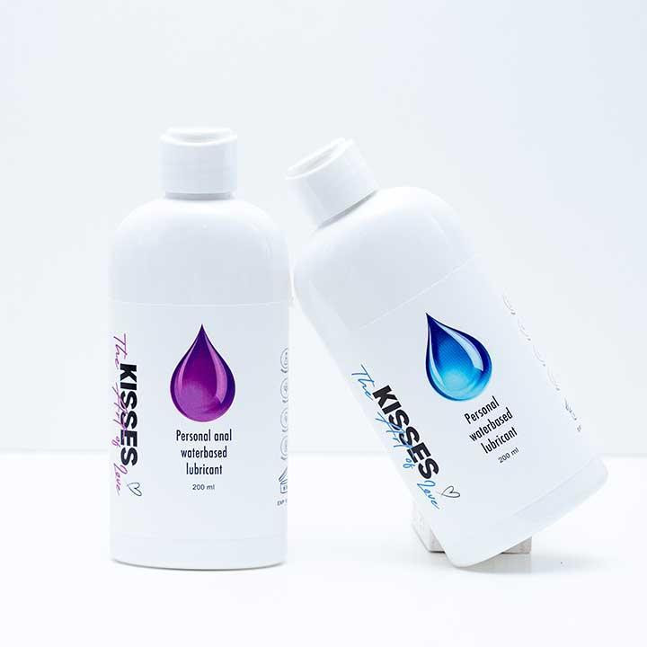 Анальний лубрикант на водній основі Kisses 200 мл. – Інтимне мастило Вінниця - фото 3
