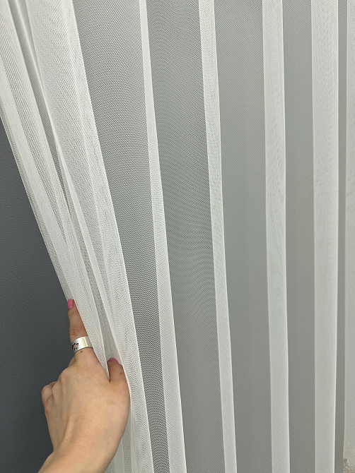 Тюль VR-Textil 1473т Грек-сітка з вишивкою Молочний з бежевим 300х270 см (40-) Київ - фото 4