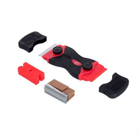 Ніж-скребок з комплектом лез, для чищення скла і роботи з самоклеючими плівками INTERTOOL HT-0559 Киев