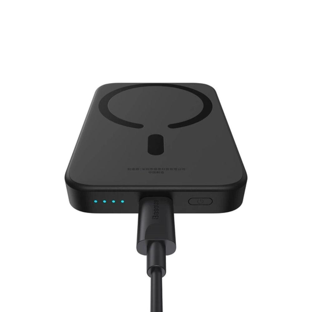 Павербанк 6000 mAh Baseus Mini Air 20W быстрая зарядка магнитная беспроводная зарядка Cluster Black power bank повербанк Одесса - изображение 9