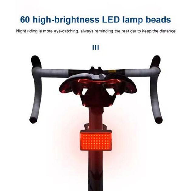 Велосипедний ліхтар MY-2105-60LED, Велосипедний маячок ліхтар, Ліхтар для велосипеда XU-814 з акумулятором Київ - фото 1