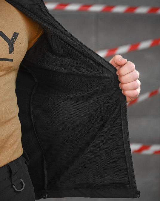 Облегченная тактическая куртка Cambodia черная полиция  НП4881 Одесса - изображение 4