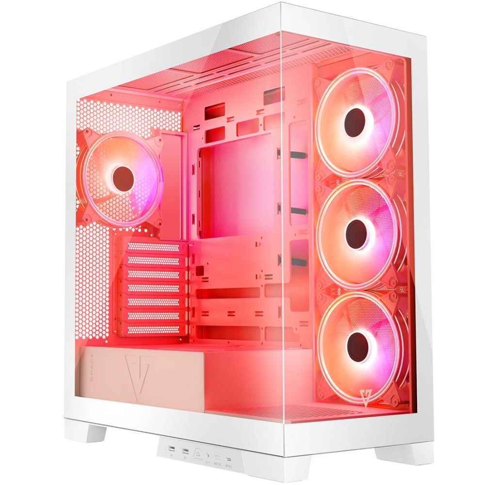 Корпус Modecom VOLCANO SPACE APEX ARGB 4x140mm fans MIDI USB 3.0x2+TYPE-C WHITE без БЖ ATX Вінниця - фото 1