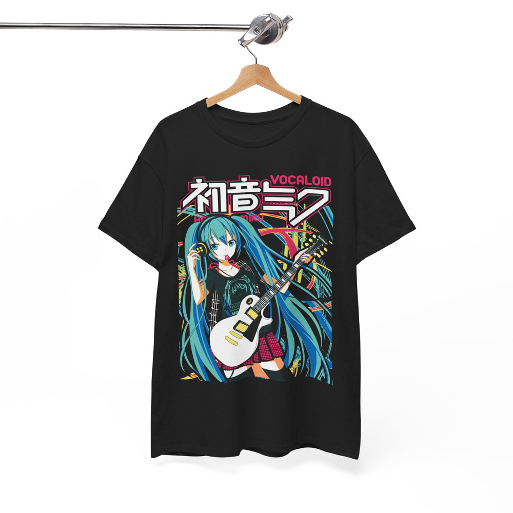 Футболка чоловіча з аніме принтом Хатсуне Міку Аніме Гірл оверсайз (S/M/L) Чорний AnimeJ0006 Дніпро - фото 13