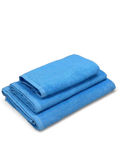 Полотенце махровое банное Ideal Textile 70х140 см однотонное в цветах 400 г/м2 (56860345) Блакитний  Черновцы - изображение 3