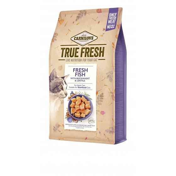 Сухой корм Carnilove True Fresh Cat для взрослых кошек, с рыбой, 4,8 кг Винница