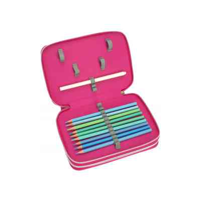 Пенал Cool For School 2 відділення з відворотами Рожевий (CF87274) Вінниця