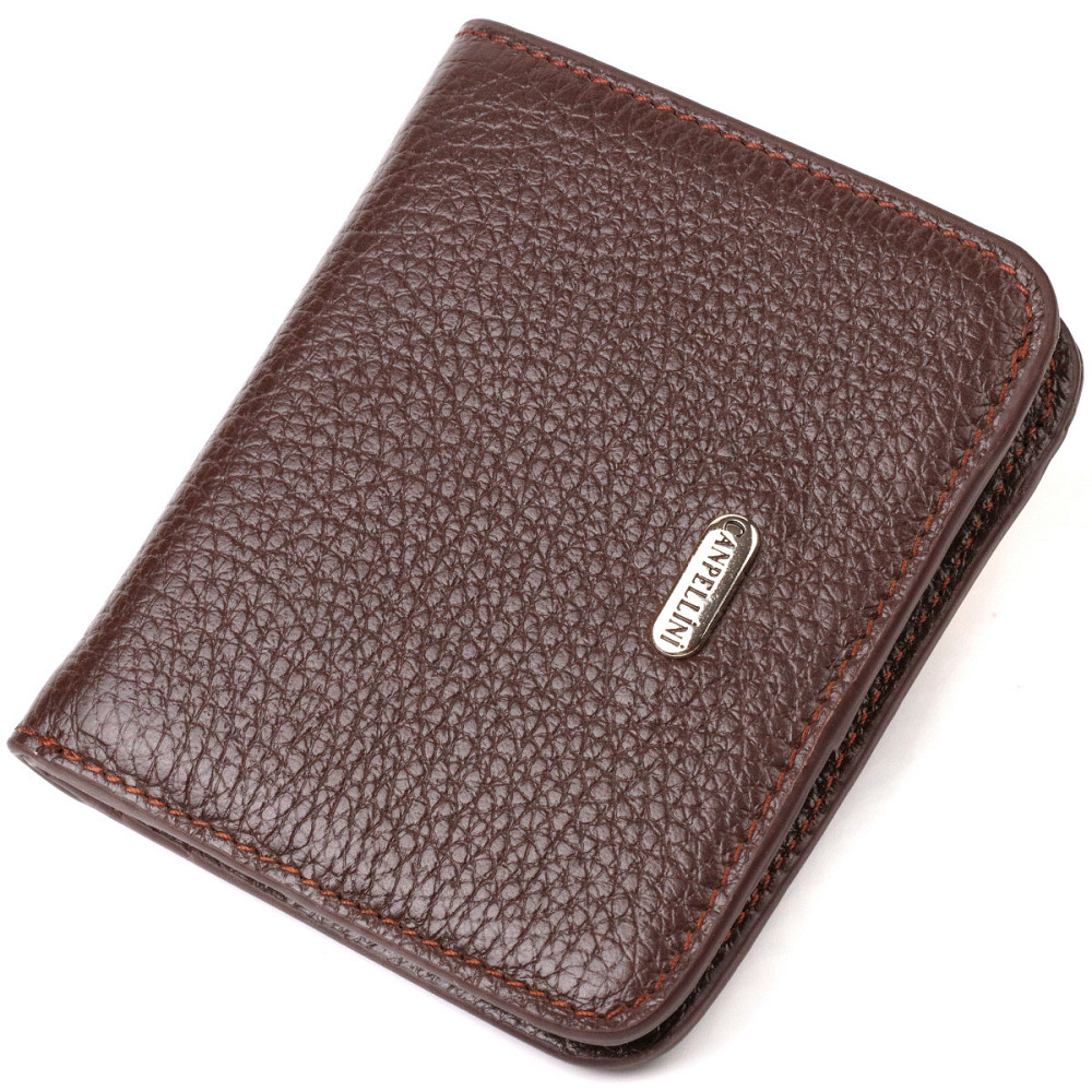 Гаманець для жінок невеликого розміру з натуральної шкіри CANPELLINI 21798 Коричневий Київ - фото 1